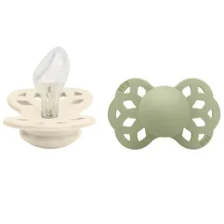 Bibs - 2 unidades de chupeta anatômica Ivory/Sage Infinity, 6/18M Best