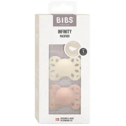 Bibs - 2 unidades de chupeta anatômica Ivory/Blush Infinity, 0/6M Discount