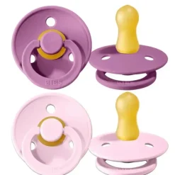 Bibs - 2 unidades de chupeta de borracha natural lavanda/rosa bebê, 0/6M Online