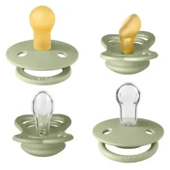 Bibs – Chupeta Try-it De Lux Sage Borracha Natural e Silicone, 0/6M Best
