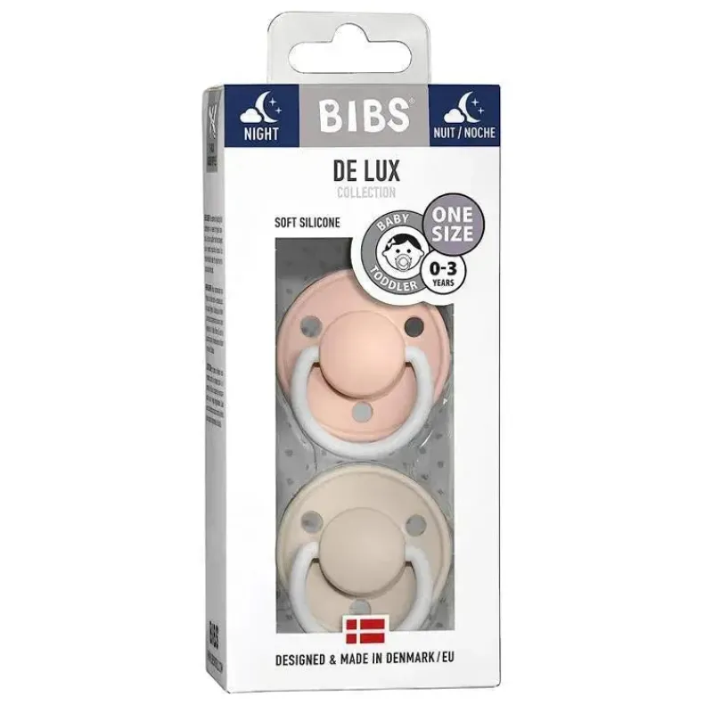 bibs__pk_de_lux_blush_nig_SKUA3HVP7ib_2.webp Bibs - 2Pk De Lux Blush Night/Baunilha Night Premium Chupeta, Tamanho Único Fashion