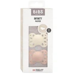 Bibs - 2Pk Ivory/Blush Infinity Chupeta Anatômica, 6/18M Hot