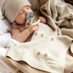 Bleu La La - 100% Luxury Cotton Receiving Swaddle Baby Blanket, Cars Cream Outlet