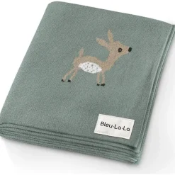 Bleu La La - 100% Luxury Cotton Receiving Swaddle Baby Blanket - Deer Online