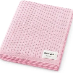 Bleu La La - 100% Luxury Organic Cotton Ribbed Baby Swaddle Blanket, Pink Sale