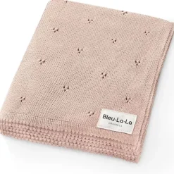 Bleu La La - 100% Organic Cotton Pointelle Swaddle Receiving Baby Blanket, Ballet Slippers Hot