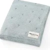 Bleu La La - 100% Organic Cotton Pointelle Swaddle Receiving Baby Blanket,| Powder Blue Online