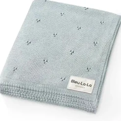 Bleu La La - 100% Organic Cotton Pointelle Swaddle Receiving Baby Blanket,| Powder Blue Online
