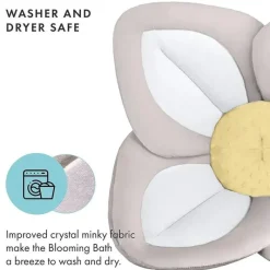 Blooming Bath - Almofada de banheira para pia de bebê Lotus Plush Minky, cinza Best