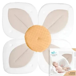Blooming Bath - Almofada para pia de tapete de banho com flor de lótus, creme de manteiga New