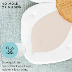 Blooming Bath - Almofada para pia de tapete de banho com flor de lótus, creme de manteiga New