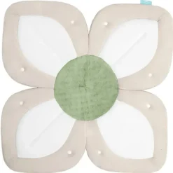 Blooming Bath - Almofada para pia de tapete de banho com flor de lótus, verde-oliva New