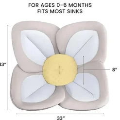 Blooming Bath - Almofada para pia de tapete de banho com flor de lótus, verde-oliva New