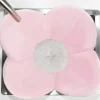 Blooming Bath Bloomingbath.com - Tapete de banho de flor de papoula - Almofada de banheira para pia para bebê, rosa/cinza New