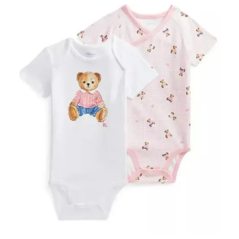 body_de_algodo_urso_polo__SKUZ2sfdyRH_0.webp Ralph Lauren Body de Algodão Urso Polo para Meninas Baby - 2Pk Fashion