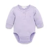 Pure Baby Body Henley de manga comprida - Baby Girl, lilás Sale