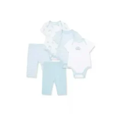 Little Me Body Safári Safari 5 peças com conjunto de calças - azul Sale