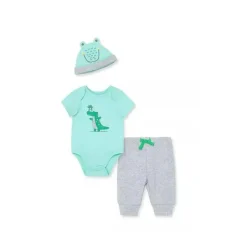Little Me Bodysuit Gator - Cinza New