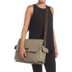Gucci Bolsa de fraldas Supreme com trocador, bege Fashion
