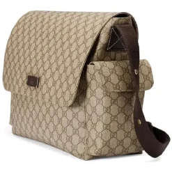 Gucci Bolsa de fraldas Supreme com trocador, bege Fashion
