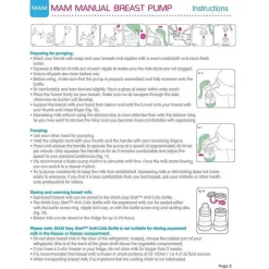 Mam Bomba de a manual , bomba de a portátil com adeira anti-cólica de início fácil, inclui 2 bicos de adeira, unissex Best