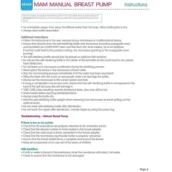 Mam Bomba de a manual , bomba de a portátil com adeira anti-cólica de início fácil, inclui 2 bicos de adeira, unissex Best
