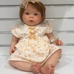 MacroBaby Boneca Bebê Reborn - Vinil Branco e Olhos Mel, Kylin Outlet