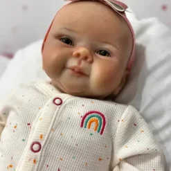 MacroBaby Boneca Reborn - Vinil Branco, Poli New