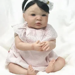 MacroBaby Boneca Reborn - Vinil Branco e Peruca Preta, Shyann Online