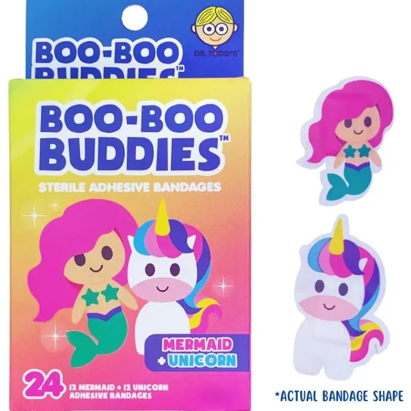 boo_boo_buddies__kids_adh_SKU6PIcw0J0_1.webp Boo Boo Budies Boo Boo Buddies - Kids Adhesive Bandages, Mermaid + Unicorn Online