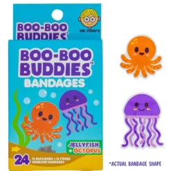 Boo Boo Budies Boo Boo Buddies - Kids Adhesive Bandages, Jellyfish + Octopus Discount