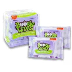 Boogie Wipes Natural Saline, Aloe &amp; Vitamina E 1pk (90 ct) Clearance