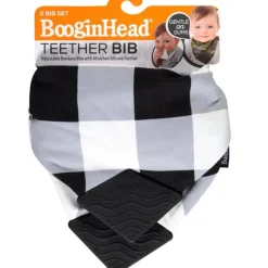 Infantino BooginHead - Bandana Teether & Pacigrip Bib 2Pk, Buffalo Check Sale