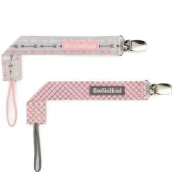 BooginHead 2 pacotes de clipes de chupeta, setas cor de rosa Outlet
