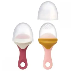 Boon - Alimentador de bebê de silicone PULP - pacote com 2, rosa e malva Clearance