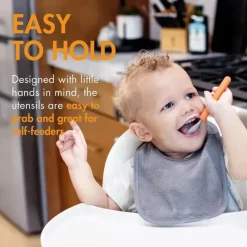 Boon - Conjunto de colher e garfo para utensílios infantis de aço inoxidável CHOW ™, menta Online