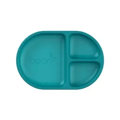 Boon - Conjunto de placas divididas de silicone CHOW ™ Bbay e infantil, azul Hot