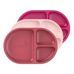 Boon - Conjunto de placas divididas inquebráveis ​​de silicone CHOW ™ para crianças - rosa multicolorido Sale