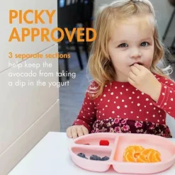 Boon - Conjunto de placas divididas inquebráveis ​​de silicone CHOW ™ para crianças - rosa multicolorido Sale