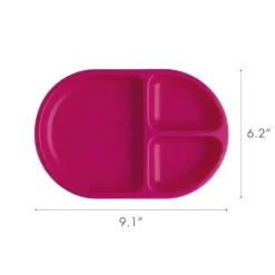 Boon - Conjunto de placas divididas inquebráveis ​​de silicone CHOW ™ para crianças - rosa multicolorido Sale