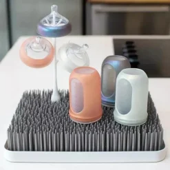 Boon - Mamadeiras de silicone Nursh com bolsa de silicone dobrável - 8 fl oz, 3 unidades, metálica New
