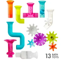 Boon - Pacote de brinquedos para a hora do banho do bebê TUBOS + TUBOS + COGS Clearance
