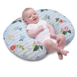 Boppy - Almofada com capa original, Posey azul e rosa Fashion