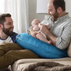 Boppy - Almofada de amamentação com capa removível, lavável na máquina, azul cerúleo Online