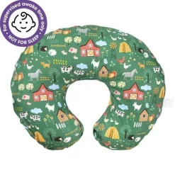 Boppy - Almofada de enfermagem com capa removível, lavável na máquina, Green Farm Outlet