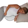Boppy - Almofada para gravidez em cunha com capa, listra cinza Online