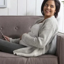 Boppy - Almofada para gravidez em cunha com capa, listra cinza Online