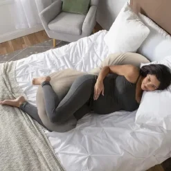 Boppy - Almofada Total Body para Gravidez com Algodão Orgânico, Biscoito Discount