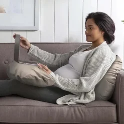 Boppy - Almofada Total Body para Gravidez com Algodão Orgânico, Biscoito Discount