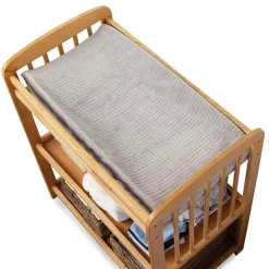 Boppy - Capa para trocador, tecido minky canelado cinza New